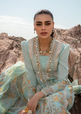 4A | Dove's Song - Opel | 3PC Unstitched Lawn Crimson By Saira Shakira